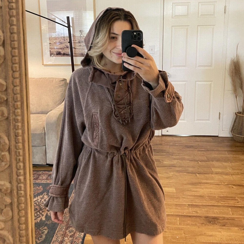 Womens We the free dress hoodie sweater brown size small s free people